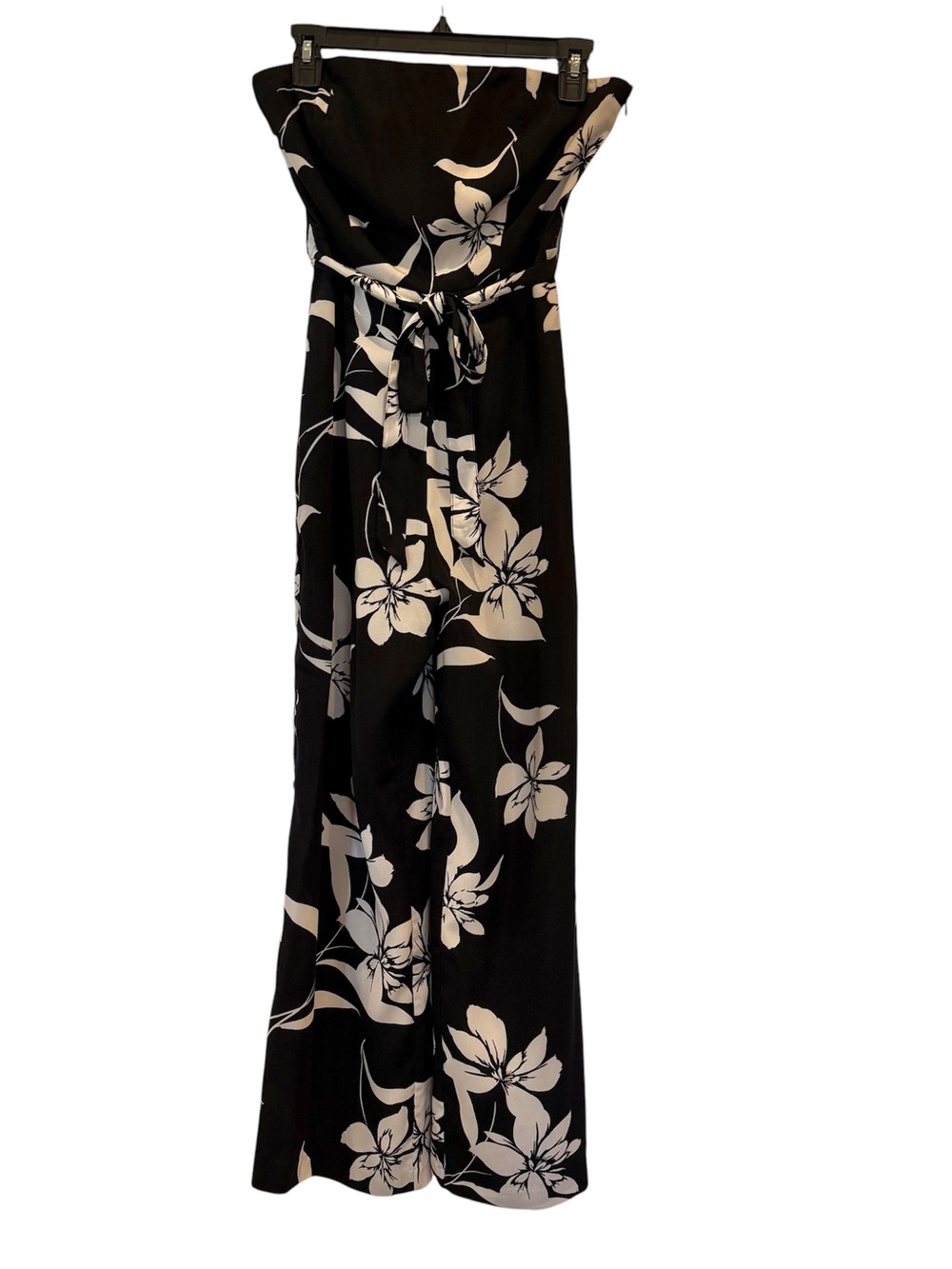 Willow Ryan Floral Tropical Summer Vacation Strapless Wide Leg Jumpsuit Romper S - Picture 2 of 15